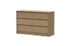 Picture of MOOK 6-Drawer Dresser with Mirror (Light Oak)
