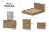 Picture of MOOK 3PC/4PC/5PC Bedroom Combo Set in Queen Size (Light Oak)
