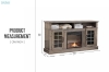 Picture of GRACIE 58.5" TV Stand with Electric Fireplace  & Charging Station (Grey)