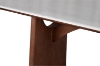 Picture of NATALIE 63" Dining Table with Natural White Stone Top & Solid Wood Base