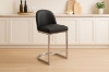 Picture of Kalay 23" Height Bar Stool with Chromed Finish Base for Customized Height Counter Top Only (Black) 