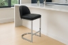 Picture of Kalay 23" Height Bar Stool with Chromed Finish Base for Customized Height Counter Top Only (Black) 