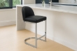 Picture of Kalay 23" Height Bar Stool with Chromed Finish Base for Customized Height Counter Top Only (Black) 
