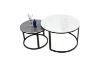 Picture of TOBIA White & Grey Sintered Stone Nesting Table Set