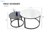 Picture of TOBIA White & Grey Sintered Stone Nesting Table Set