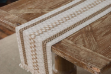 Picture of 376-006 Jute-Striped Woven Table Runner/Bed Runner with Tassel - 94.5"x12"