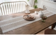 Picture of Jacquard Geometric Pattern Table Runner/Bed Runner in 2 Sizes (Light Brown)