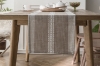 Picture of Jacquard Geometric Pattern Table Runner/Bed Runner in 2 Sizes (Light Brown)