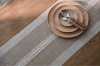 Picture of 376-008 Jacquard Geometric Pattern Table Runner/Bed Runner (Light Brown) -  94.5"x13"