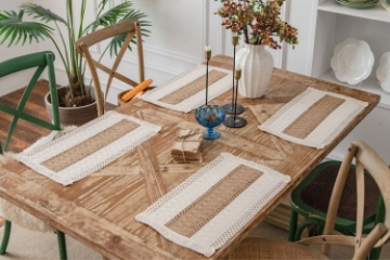 Picture of 376-011 Cotton-Edged Jute Woven Placemat (19.5"x12")