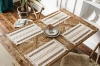 Picture of 376-012 Triple Jute Stripe Cotton-Edged Woven Placemat (19.5"x12")