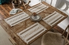 Picture of 376-012 Triple Jute Stripe Cotton-Edged Woven Placemat (19.5"x12")