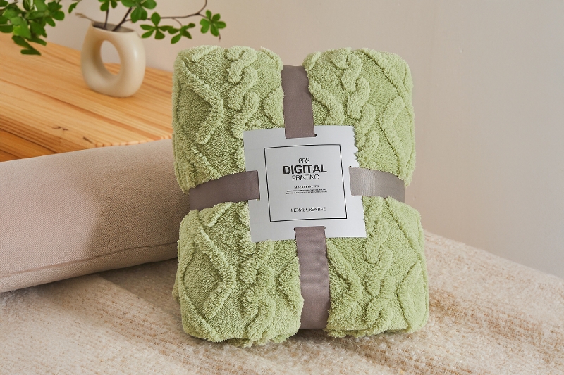 Picture of Soft Jacquard Pattern Blanket Multiple Colours (78.5"x59") - Green