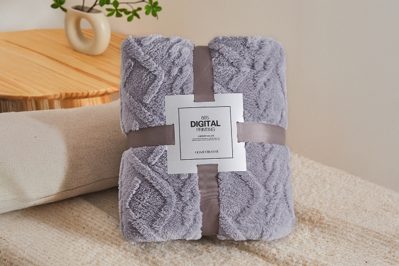 Picture of Soft Jacquard Pattern Blanket Multiple Colours (78.5"x59") - Blue