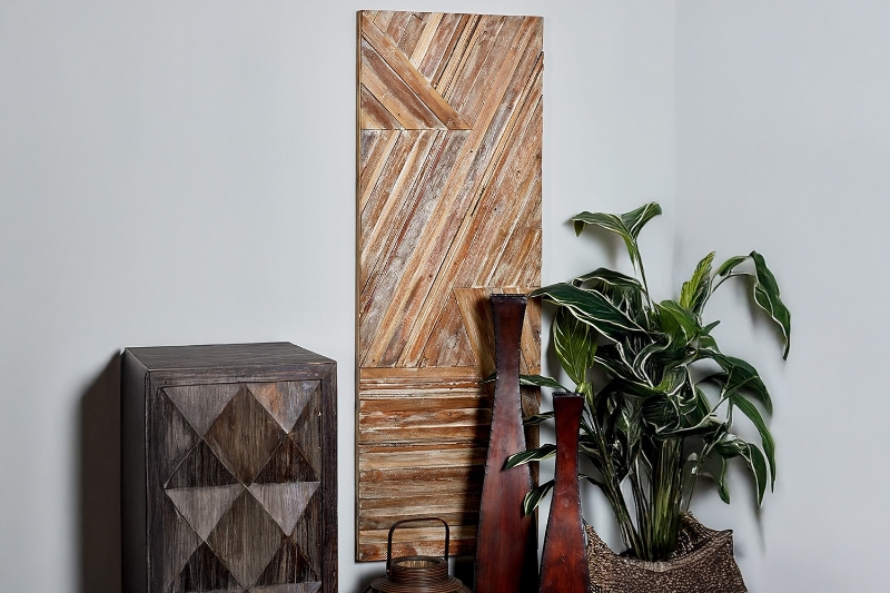 Picture of 650-022 19.5"x55" Large Teak Root Home Wall Decor - Linear Wall Art