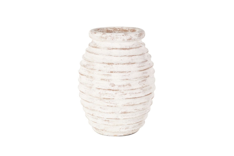 Picture of Terracotta Vase Ulir (Off-white)