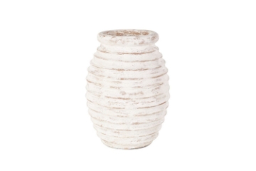 Picture of 650-005 Terracotta Vase (Off-white) -  9"x12"