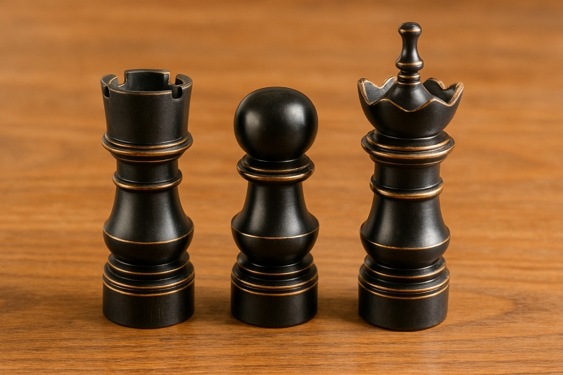 Picture of 650-011 Large Teak Root Chess Sculptures – Handcrafted Decorative Pieces