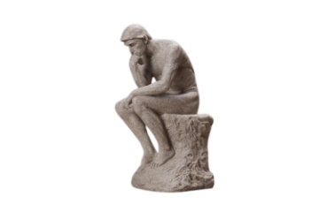 Picture of Famous Thinking Man Resin Sculpture for Home and Office Decor (4.5"x10")