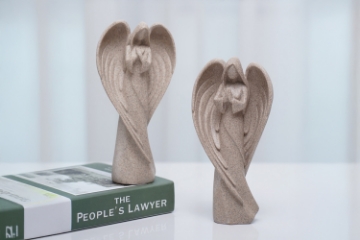 Picture of Guardian Angel A/B Sandstone-Look Figurine