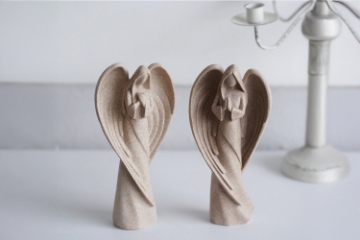 Picture of Guardian Angel A/B Sandstone-Look Figurine