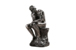 Picture of 374-007 Famous Thinking Man Resin Sculpture for Home and Office Decor - Silver