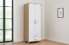 Picture of DUBLIN 2-Door 2-Drawer Wardrobe (White + Oak Color)