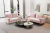Picture of HAROLD 3/2 Seater Fabric Sofa Range (Pink)