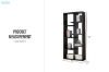 Picture of NICBEX 71"x31.5" Multi-Tier Bookshelf
