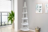 Picture of SOLANUS PYRAMID 5-Tier Corner Bookshelf (Off-White)