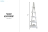 Picture of SOLANUS PYRAMID 5-Tier Corner Bookshelf (Off-White)