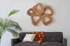 Picture of 650-024 35.5"x39.5" Large Teak Root Wall Sculpture – Handcrafted Natural Wooden Wall Art