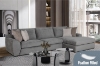 Picture of HAYVA Feather-Filled Fabric Sectional Sofa - Chaise Facing Right