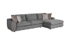 Picture of HAYVA Feather-Filled Fabric Sectional Sofa - Chaise Facing Right