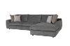 Picture of HAYVA Feather-Filled Fabric Sectional Sofa - Chaise Facing Right