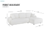 Picture of BADEN Fabric Sectional Sofa - Chaise Facing Right