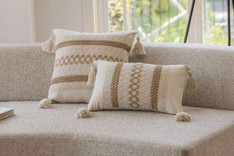 Picture of Bohemian Jacquard Tassels Cushion with Inner in 2 Sizes