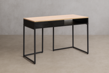 Picture of MASS 120 1-Drawer Office Desk (Oak & Black)