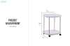 Picture of AMALFI 2-Tier Utility Storage Cart with Wheels