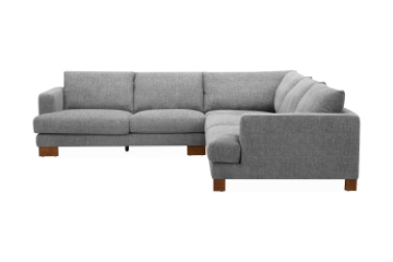 Picture of CONNERY Extra Large Sectional Sofa with Deep Seating & Ash Wood Base