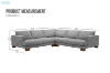Picture of CONNERY Extra Large Sectional Sofa with Deep Seating & Ash Wood Base