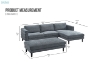Picture of FINCH Sectional Sofa with Ottoman (Grey)