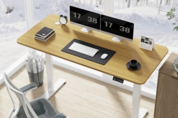 Picture of NEXUS 55" Electric Height Adjustable Standing Desk with LED Display (Oak)