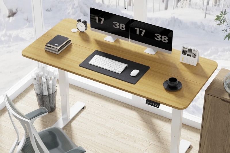 Picture of NEXUS 55" Electric Height Adjustable Standing Desk with LED Display (Oak)