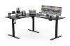 Picture of NEXUS 63" L-Shaped Electric Height-Adjustable Standing Desk with LED Display and USB Charging Port (Black)