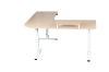 Picture of NEXUS 63" L-Shaped Electric Height-Adjustable Standing Desk with LED Display and USB Charging Port (Oak)