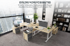 Picture of NEXUS 63" Electric Height-Adjustable Standing Desk With Side Cabinet Shelf & LED Display & USB Charging Port (Oak)