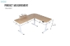 Picture of NEXUS 63" L-Shaped Electric Height-Adjustable Standing Desk with LED Display and USB Charging Port (Oak)