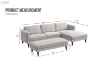 Picture of FINCH Sectional Sofa with Ottoman (Beige)