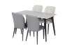 Picture of MIKASA 47" Sintered Stone Top 5PC Dining Set (Grey Table)